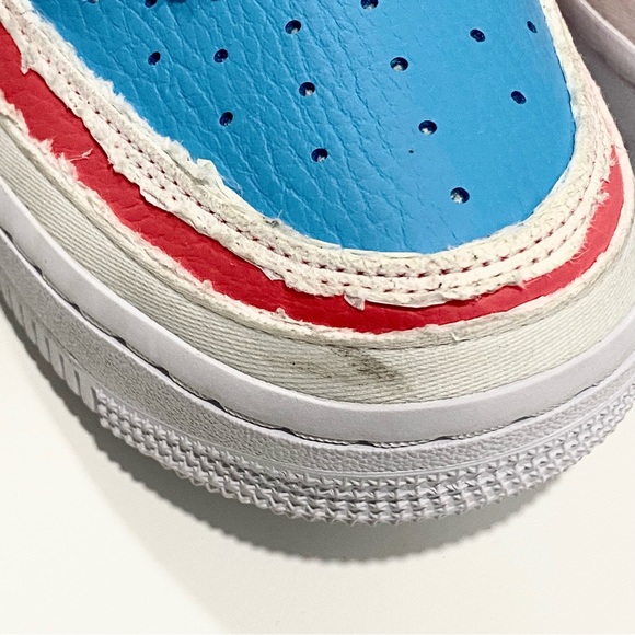 Women’s Air Force 1 ‘07 LX Low Tear Away Nike White/Multi Color Size 7 Unisex - Picture 15 of 16